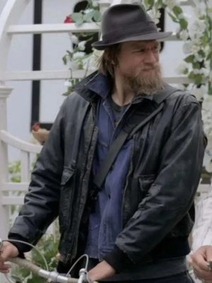 Charlie Hunnam Last Looks 2022 Charlie Waldo Black Leather Jacket