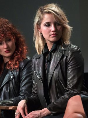 Dianna Agron Black Jacket
