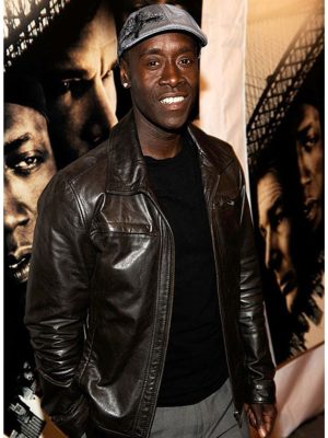 Don Cheadle Traitor Samir Horn Brown Leather Jacket