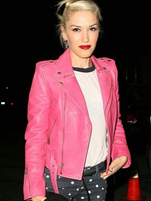 Gwen Stefani Pink Leather Jacket
