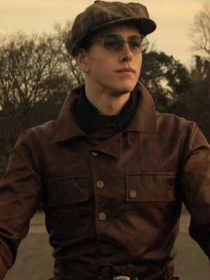 Harris Dickinson Leather Jacket