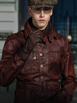 Harris Dickinson Leather Jacket
