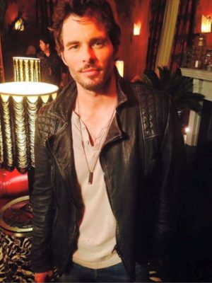 James Marsden The D Train Oliver Lawless Black Leather Jacket