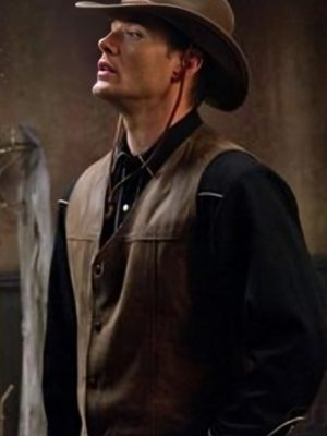 Jensen Ackles Supernatural Dean Winchester Brown Leather Vest