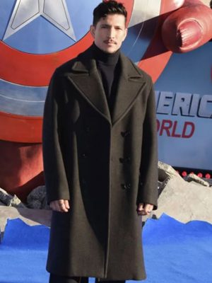Captain America: Brave New World 2025 Joaquin Torres Black Wool Trench Coat