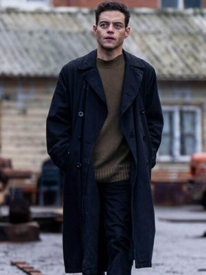 Rami Malek The Amateur 2025 Charles Black Coat