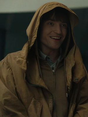 Mickey 17 Robert Pattinson Brown Cotton Hooded Jacket