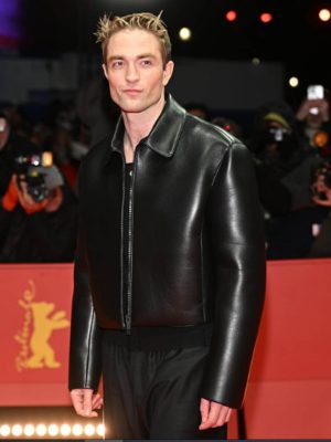 Robert Pattinson Mickey 17 Black Leather Jacket