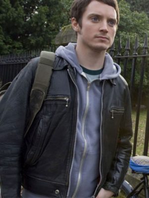 Elijah Wood The Oxford Murders Martin Black Leather Jacket
