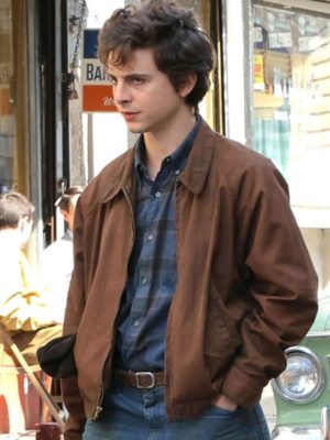 Timothée Chalamet A Complete Unknown 2024 Brown Cotton Jacket