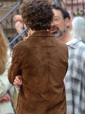A Complete Unknown Timothée Chalamet Brown Suede Jacket