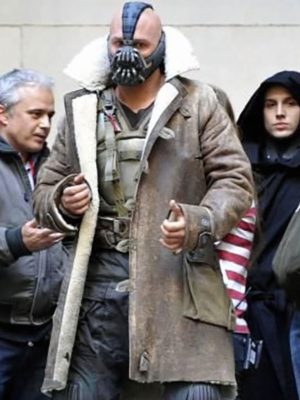 Tom Hardy The Dark Knight Rises Bane Distressed Brown Leather Long Coat