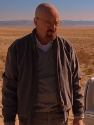 Bryan Cranston Breaking Bad Walter White Grey Bomber Jacket