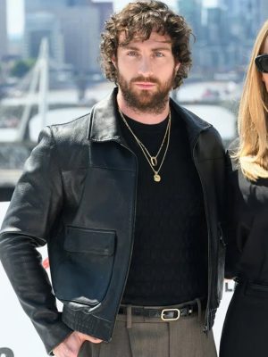 Aaron Taylor Johnson 28 Year Laters Black Leather Jacket