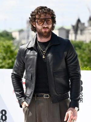 Aaron Taylor Johnson 28 Year Laters Black Leather Jacket