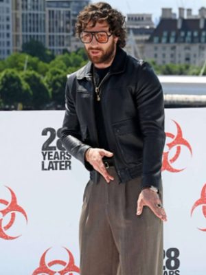 Aaron Taylor Johnson 28 Year Laters Black Leather Jacket