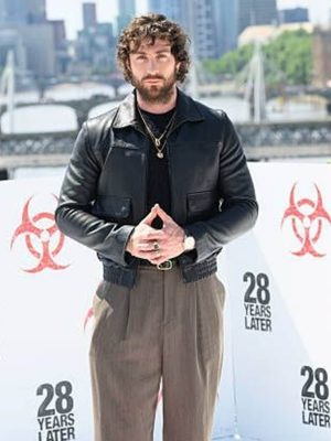 Aaron Taylor Johnson 28 Year Laters Black Leather Jacket