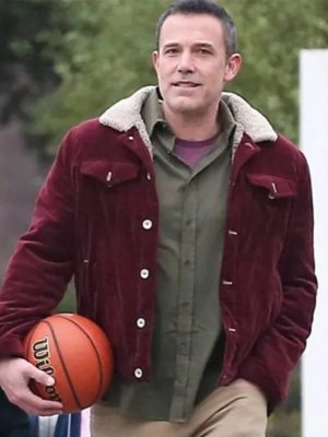 Ben Affleck The Accountant 2 Christine Wolff Maroon Corduroy Jacket