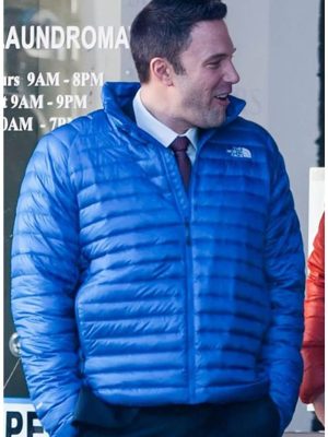 Ben Affleck The Accountant 2 Christine Wolff Blue Puffer Jacket
