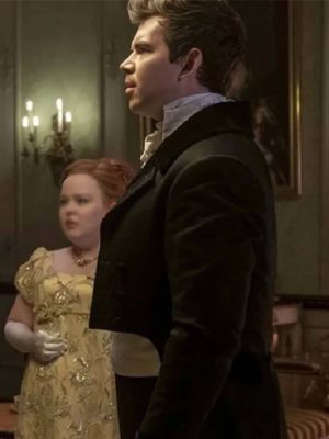 Bridgerton S03 Luke Newton Black Tailcoat