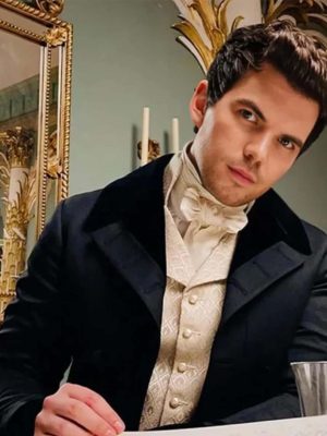 Bridgerton S03 Luke Newton Black Tailcoat