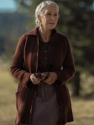 Cara Dutton 1923 Maroon Wool Coat