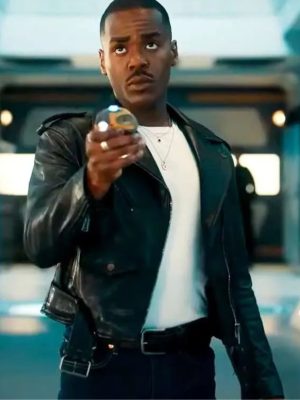 Doctor Who Fifteenth Doctor Ncuti Gatwa Black Leather Jacket