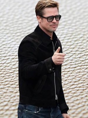 F1 2025 Sonny Hayes Black Suede Leather Jacket