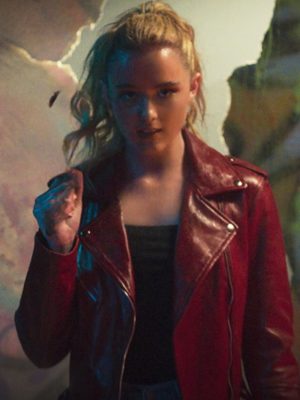 Kathryn Newton Freaky Millie Red Leather Jacket