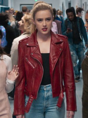 Freaky Millie Red Leather Jacket Outfit