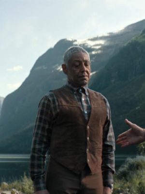Giancarlo Esposito The Electric State 2025 Brown Vest