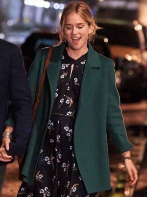 Guinevere Beck You S05 Elizabeth Lail Green Wool Coat