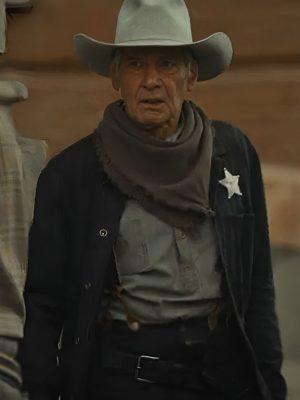 Harrison Ford 1923 Jacob Dutton Black Jacket