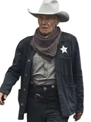 Harrison Ford 1923 Jacob Dutton Black Jacket
