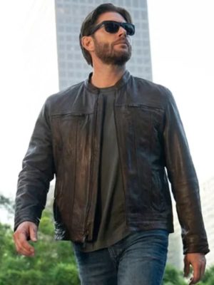 Jensen Ackles Countdown 2025 Brown Leather Jacket