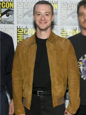 Joseph Quinn The Fantastic Four: First Steps Premiere Brown Suede Jacket