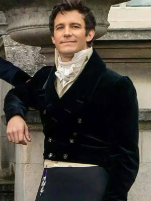 Luke Newton Bridgerton S03 Black Tailcoat