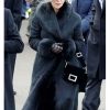 Maeve Harrigan MobLand Black Suede Fur Coat