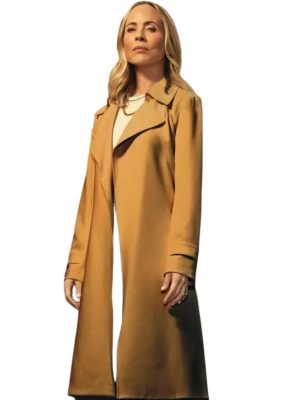 Maria Bello The Waterfront Mae Buckley Brown Coat