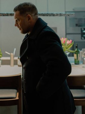 MobLand S01 Tom Hardy Black Wool Coat