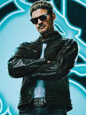 Mortal Kombat II Johnny Cage Black Leather Jacket