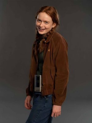 Sadie Sink Stranger Things S04 Brown Corduroy Jacket