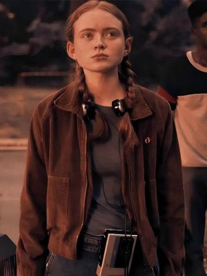 Sadie Sink Stranger Things S04 Brown Corduroy Jacket
