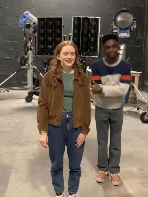 Sadie Sink Stranger Things S04 Brown Corduroy Jacket