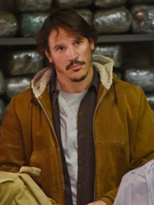 Sergio Peris-Mencheta Snowfall S06 Gustavo 'El oso' Zapata Brown Suede Leather Jacket