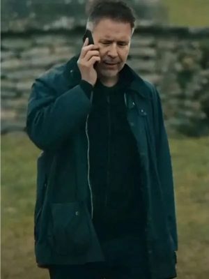 Paddy Considine MobLand 2025 Kevin Harrigan Green Cotton Jacket