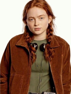 Sadie Sink Stranger Things S04 Brown Corduroy Jacket