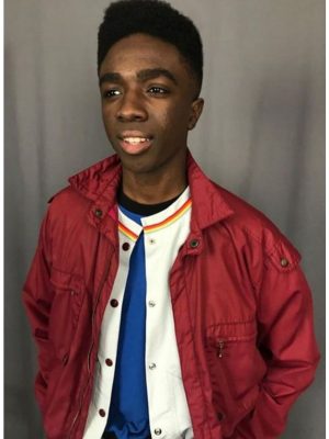 Stranger Things S04 Lucas Sinclair Maroon Cotton Jacket