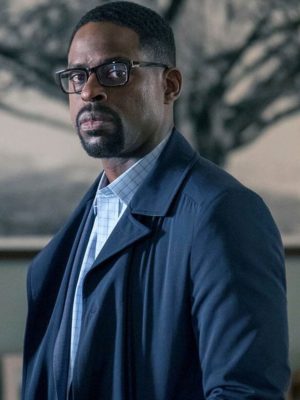 Sterling K. Brown This Is Us Blue Cotton Coat