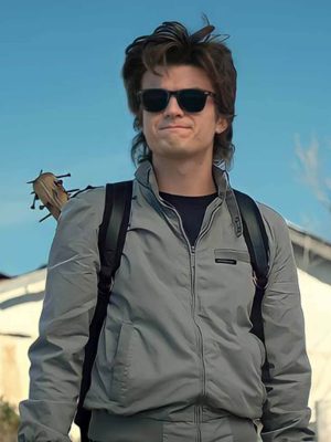 Stranger Things Joe Keery Bomber Grey Jacket